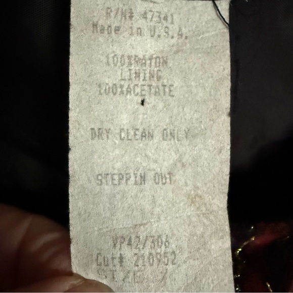 Vintage Steppin' Out Velvet‎ Floral Dress Party Cocktail Black Multicolor Size 7 - Picture 10 of 11